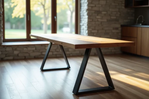 Les secrets d’une table en bois aux pieds métalliques : élégance et robustesse intemporelles